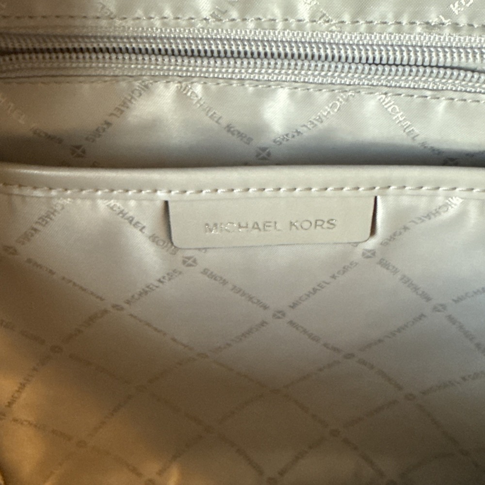 Michael Kors Rhea Medium Studded Grey Leather Backpack - Picture 10 of 14